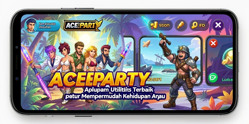 Tampilan antarmuka ACEPARTY yang sederhana dan mudah digunakan.