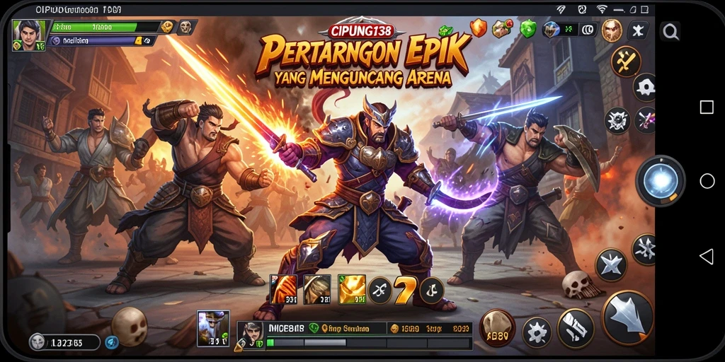 Screenshot menampilkan aksi seru pertarungan di CIPUNG138.