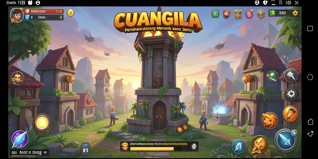 Screenshot CUANGILA menampilkan aksi mendebarkan dalam gameplay Tower Defense.
