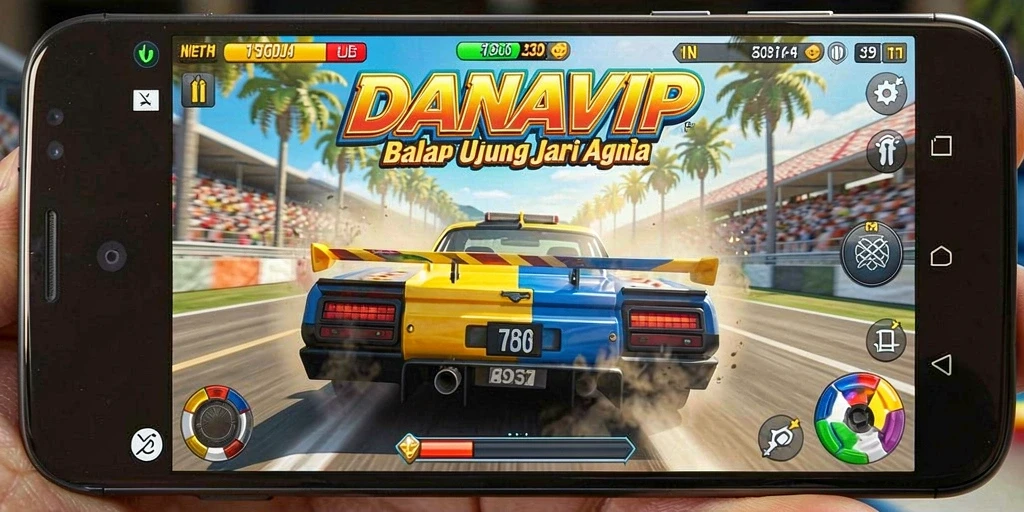 Gameplay yang seru dan mengasyikkan dalam balapan.