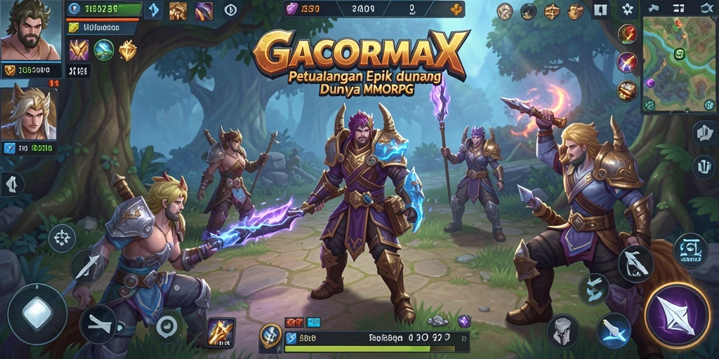 Tangkapan layar utama GACORMAX menampilkan aksi pertempuran seru dalam dunia MMORPG.