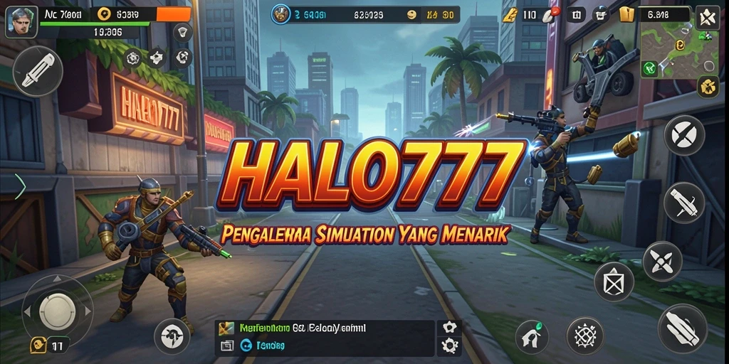 Tampilan gameplay menarik dari HALO777 yang menunjukkan skenario Simulation.