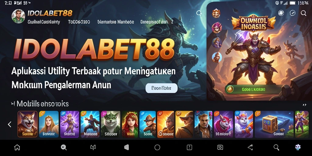 Screenshot menunjukkan antarmuka intuitif aplikasi Utility IDOLABET88.