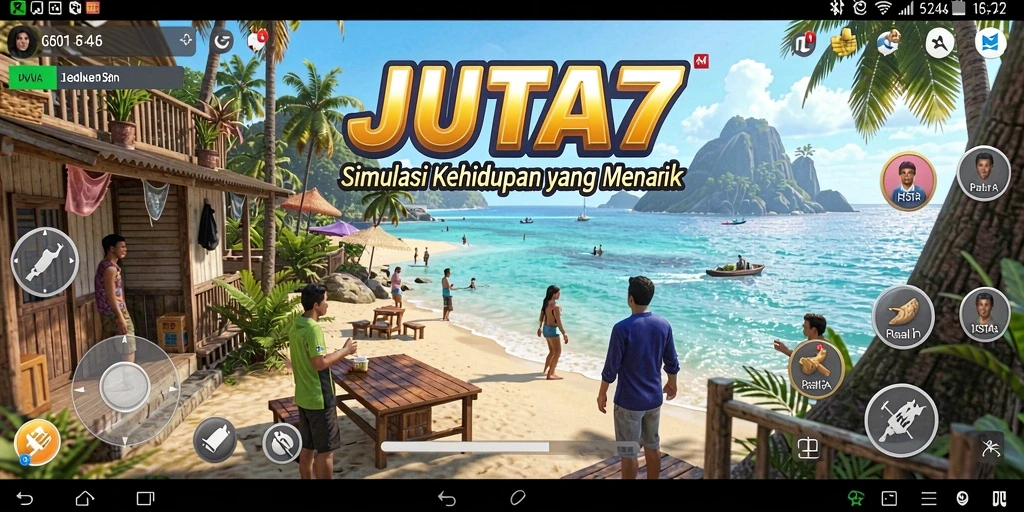 Screenshot menunjukkan momen seru dalam gameplay JUTA7.