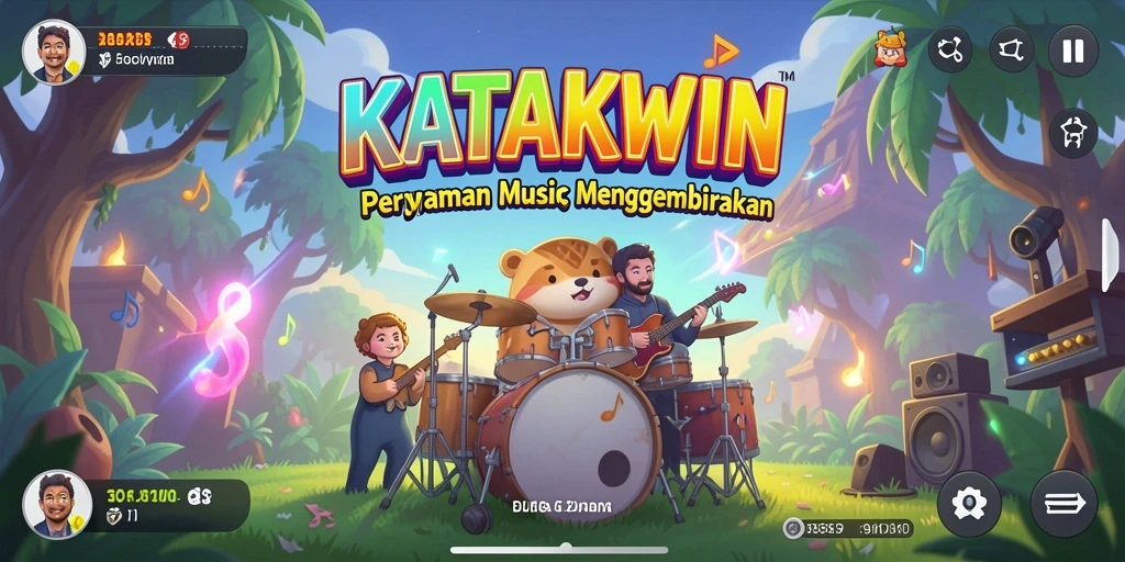 Screenshot KATAKWIN menampilkan gameplay dinamis dan interaktif.