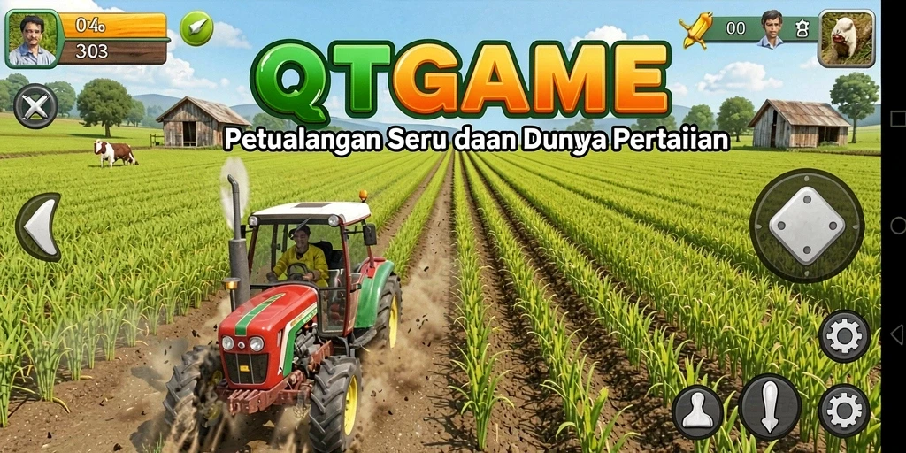 Tangkapan layar QTGAME menampilkan keseruan gameplay pertanian yang mendebarkan.