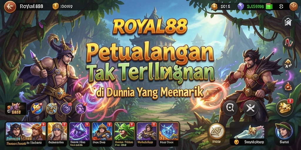 Screenshot utama ROYAL88 menampilkan gameplay seru saat menjelajahi dunia petualangan.