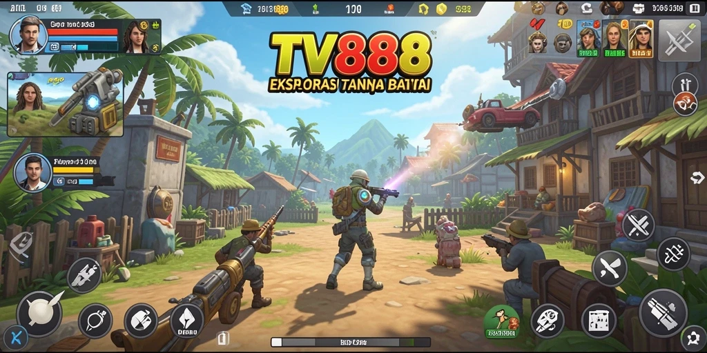 Tampilan gameplay TV888 dengan dunia terbuka yang luas dan interaktif.