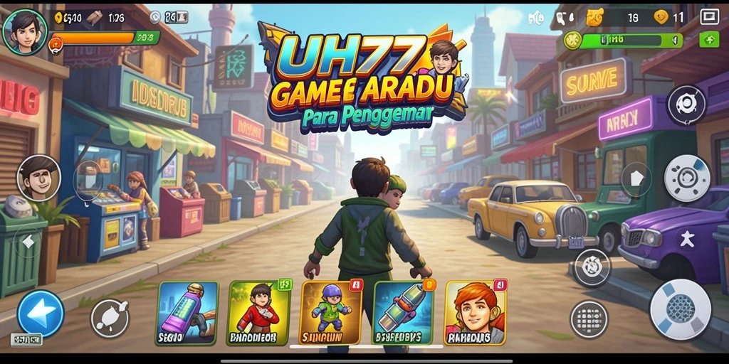 Tampilan gameplay UH77 yang menarik dan dinamis dalam genre Arcade.