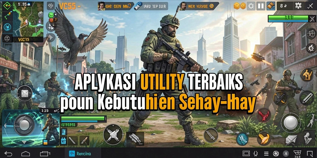 Tampilan screenshot VC55 yang menunjukkan antarmuka aplikasi Utility yang ramah pengguna.