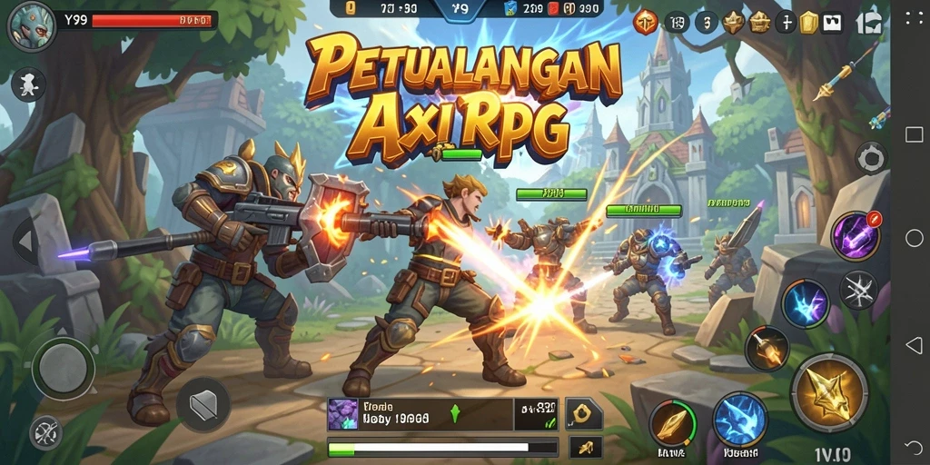Screenshot gameplay Y89 menampilkan pertarungan aksi yang menegangkan.