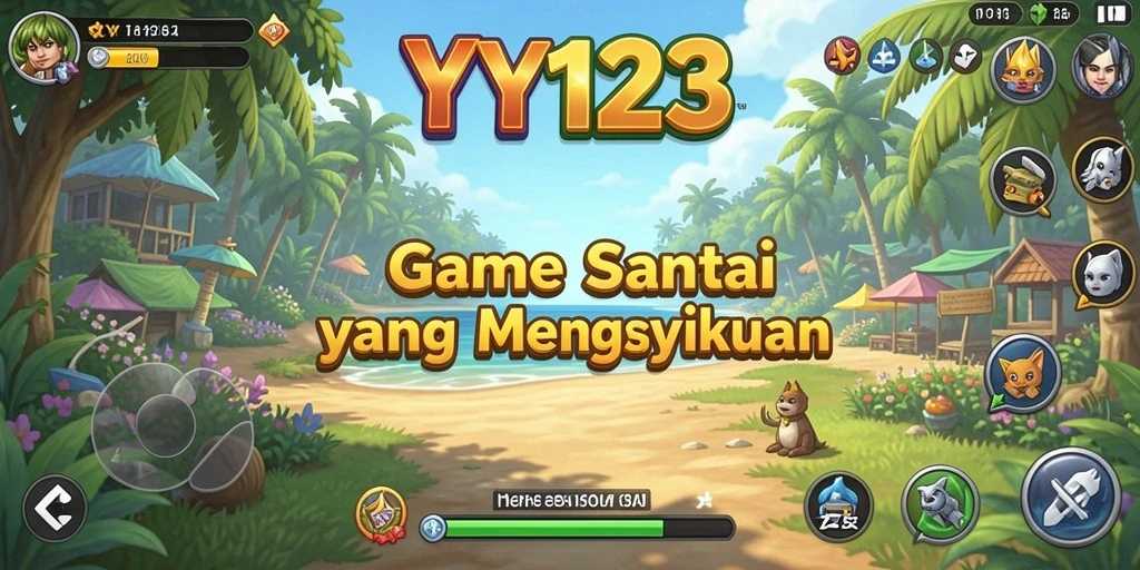 Tampilan gameplay yang ceria dan menghibur dari YY123.